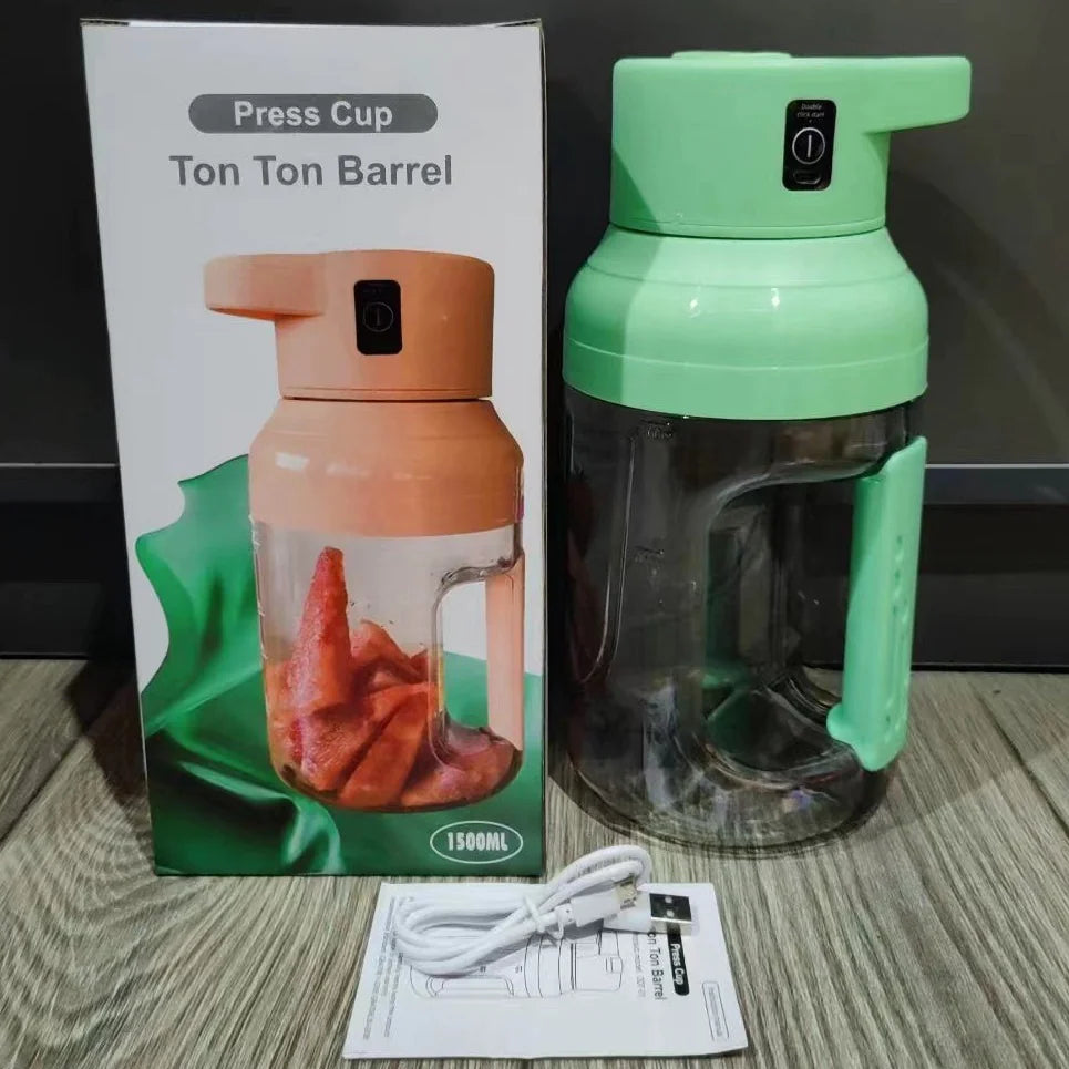 Electric Juicer Portable Large Capacity 1500ml Juice USB Rechargeable Rieworkes