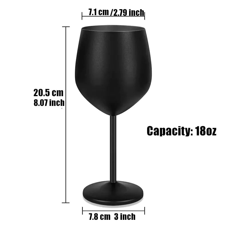 Stainless Steel Wine Glasses with Black Plating Rieworkes