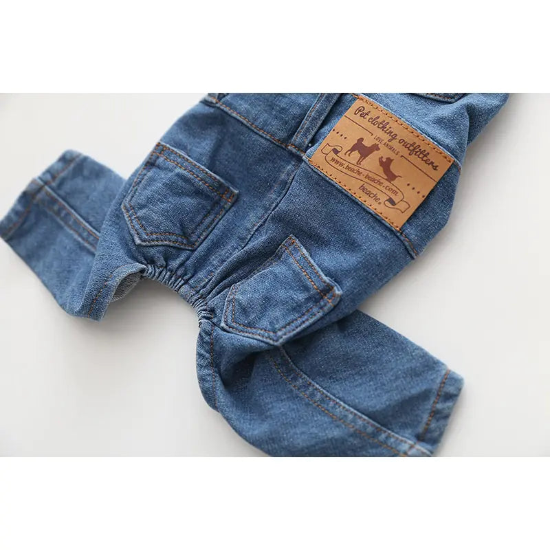 Denim Pet Dog Clothes Jumpsuits Rieworkes