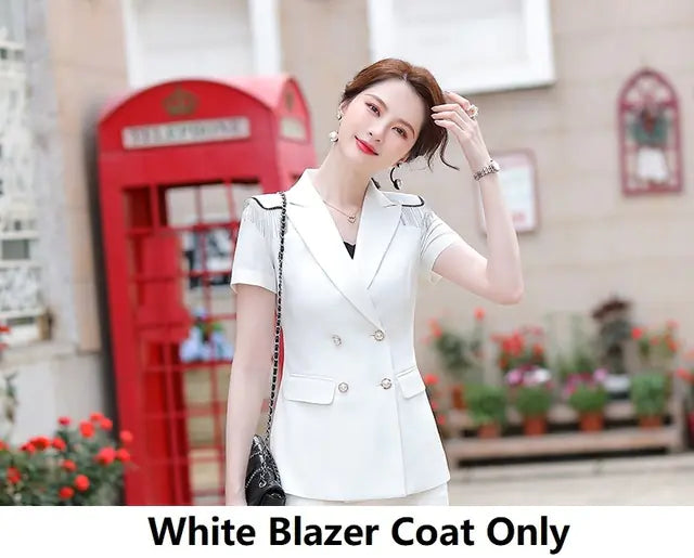 Elegant Green Women's Business Suit with Pants &amp; Jacket Mimarta