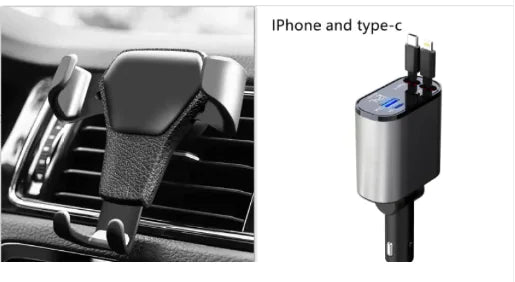 Metal Car Charger 100W Super Fast Charging Car Cigarette Lighter USB-C Adapter Rieworkes