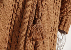 Women's Stand Collar Lantern Sleeve Sweater Rieworkes