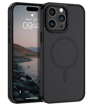 BENTOBEN Carbon Fiber for iPhone 15 Pro Max Case iPhone 15 Pro Max Magnetic Case[Compatible with MagSafe] Slim Fit Smooth Shockproof Women Men Protective Case Cover for iPhone 15 Pro Max 6.7"Black Mimarta