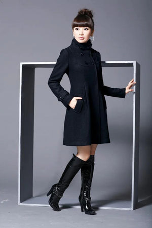 Overcoat hooded double breasted windbreaker Rieworkes