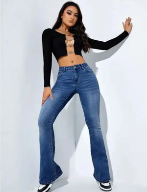 Women's Fashion Casual High Waist Slim-fit Stretch Trousers Rieworkes