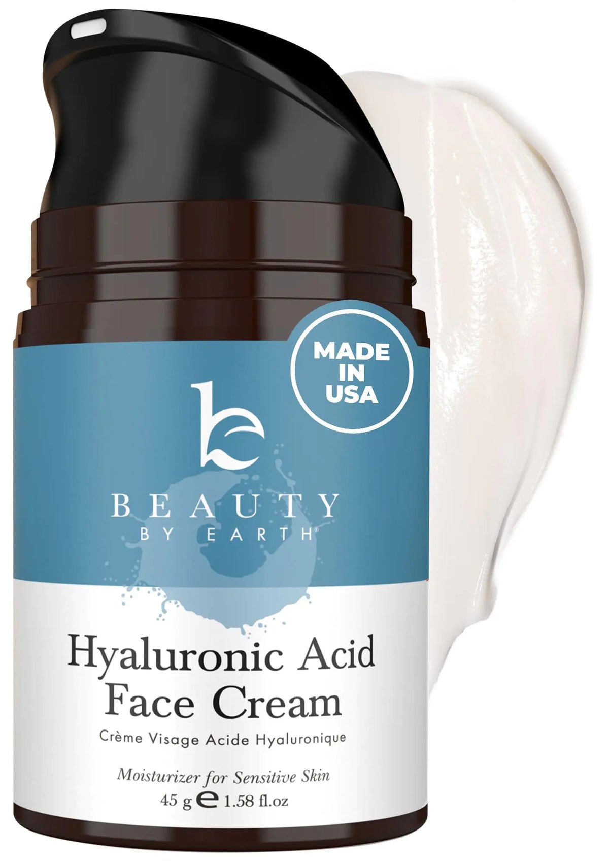 Hyaluronic Acid Moisturizer for Face - USA Made with Organic & Natural Ingredients Hydrating Anti Aging Face Moisturizer for Dry Skin with Glycerin & Vitamin E Unscented Anti Wrinkle Cream Mimarta
