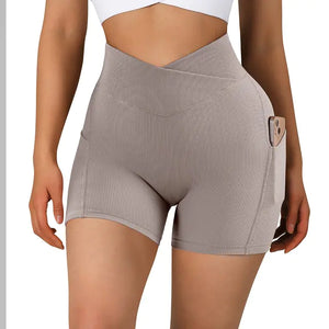 Sports Shorts Women High Waist Workout Seamless Fitness Yoga Shorts Rieworkes