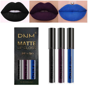 DNM Non-Stick Lip Gloss 3-Piece Set - Matte Metallic Mimarta