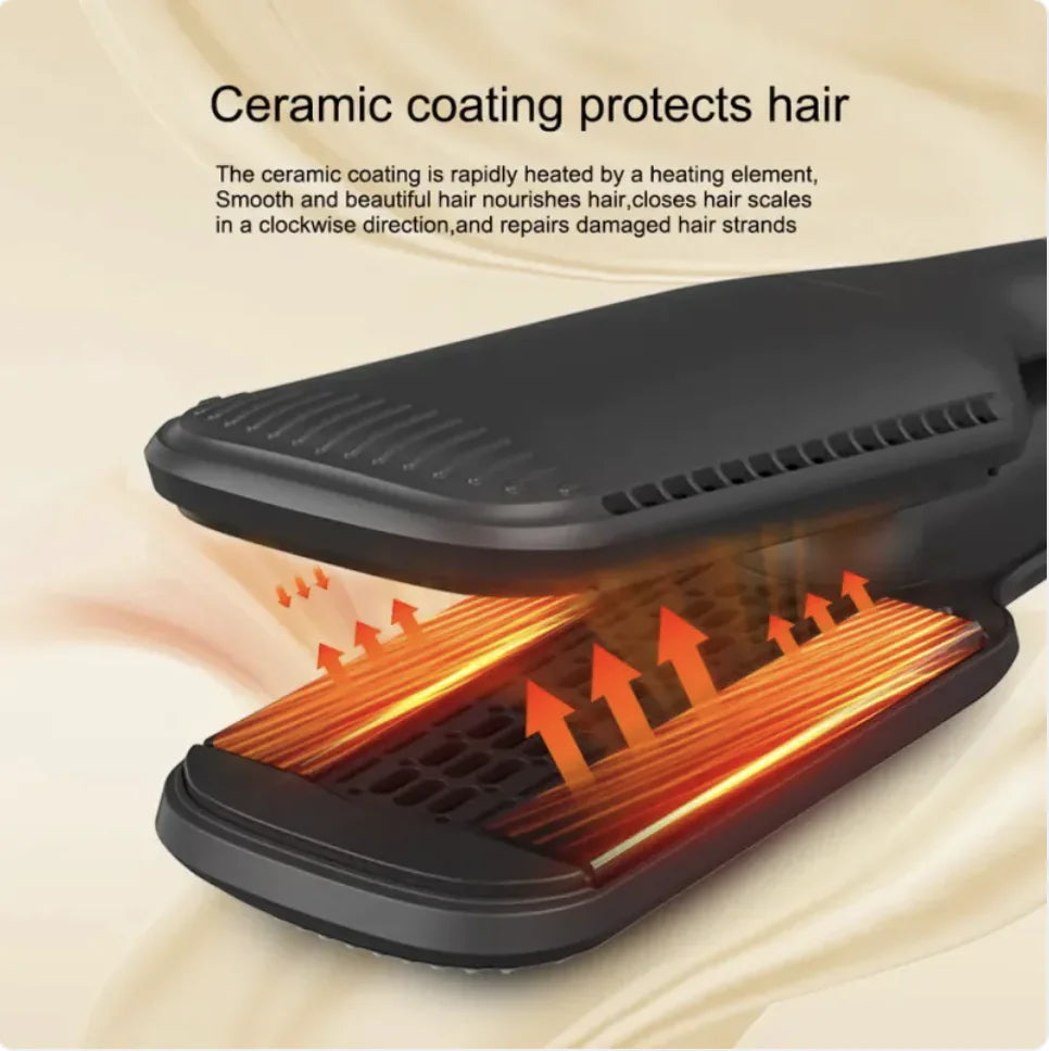 Hot Air Hair Straightener Brush for Home and Salon Styling Rieworkes