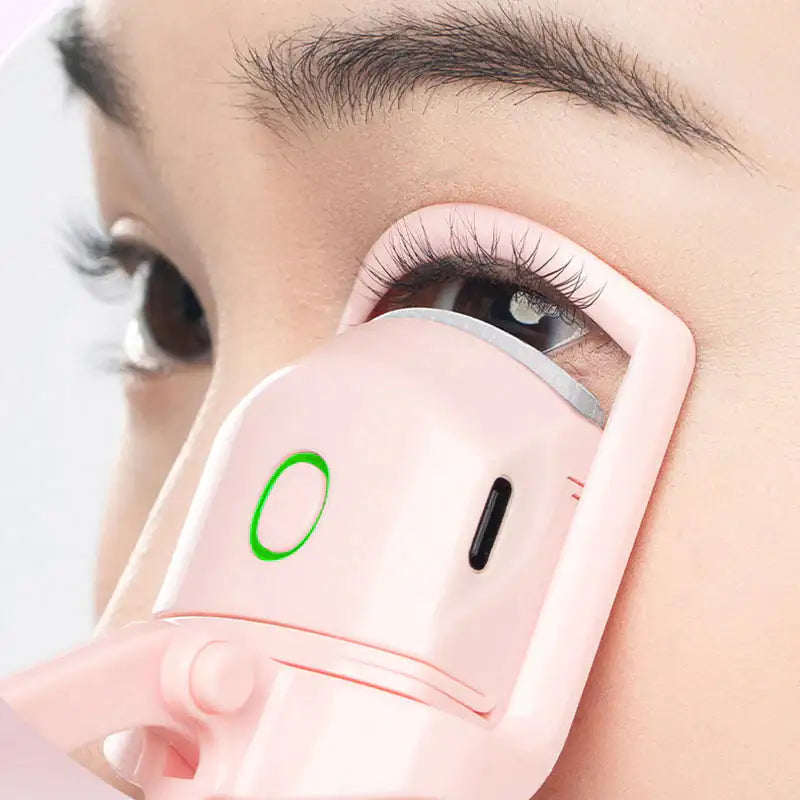 New!!Product Mini Portable Heating Pink Heater Eyelash Curler Kit Electric Heated Eyelash Curler With Charger Usb Mimarta