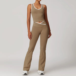 Cross High Top Sports Suit Female Fitness Yoga Wear Rieworkes