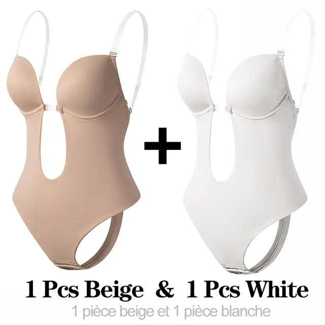 Shapewear Bodysuit Women Deep V-Neck Rieworkes