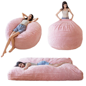 MAXYOYO Giant Bean Bag Chair Bed for Adults Convertible Beanbag Folds from Lazy Chair to Floor Mattress Bed Large Floor Sofa Couch Big Sofa Bed High-Density Foam Filling Machine Washable Cover Mimarta