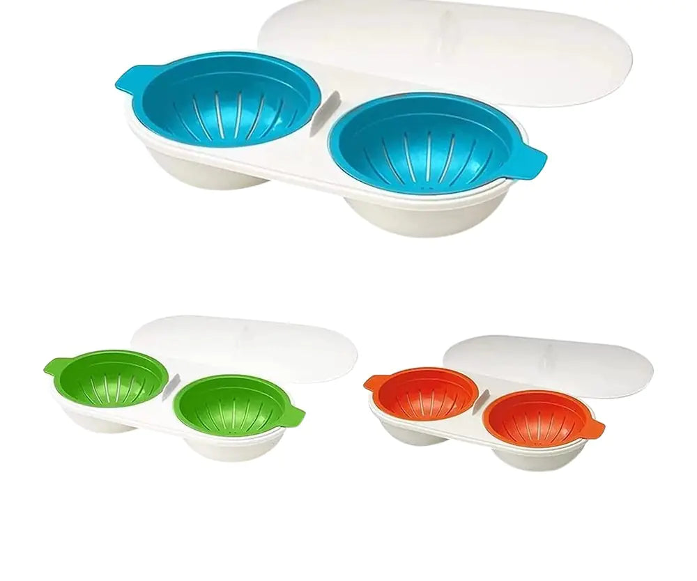 Round Double Cup Microwave Egg Poacher Rieworkes