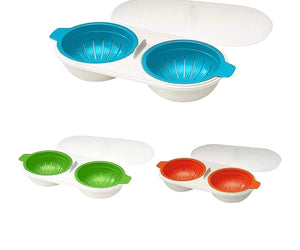 Round Double Cup Microwave Egg Poacher Rieworkes