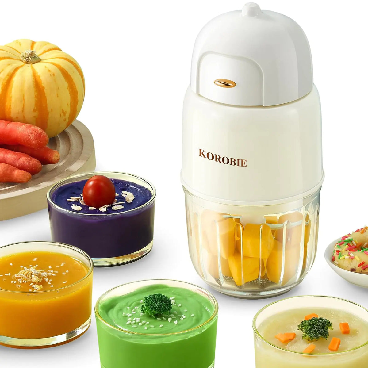 Baby Food Maker - Baby Food Blender Baby Food Processor for Baby Food Fruit Vegatable Meat Baby Food Puree Maker Make Fresh and Nutritious Meals for Your Little One (White) Rieworkes