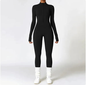 Flex Fit Women's Warm Zippered Yoga Bodysuit Rieworkes
