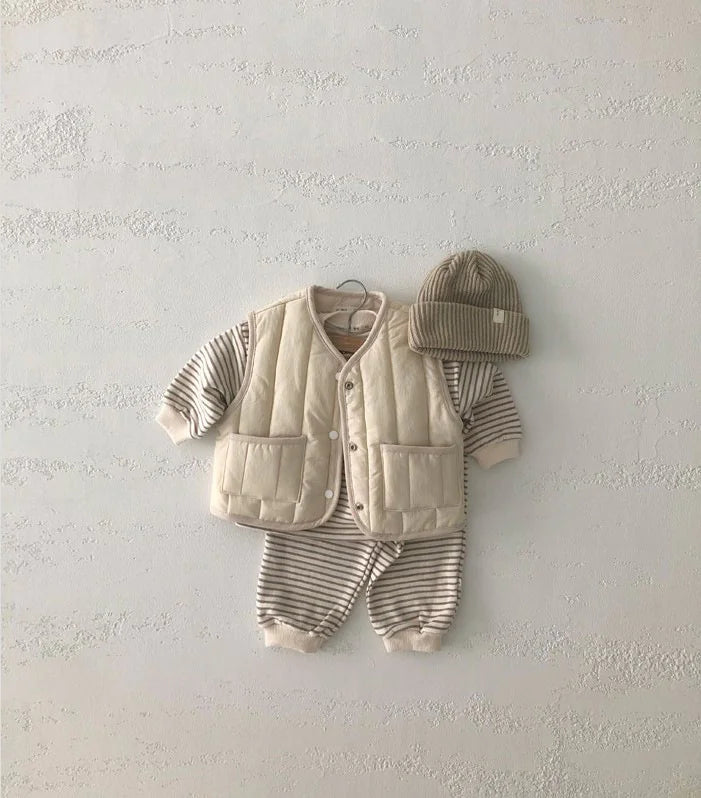 Kids' Warm Autumn/Winter Vest - Solid Color Jacket Rieworkes