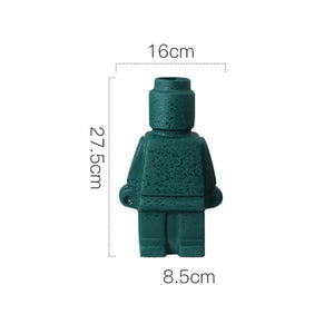 Creative Ceramic Robot Vase Modern Decor Home Desktop Small Robot Upright Dried Flower Vase Living Room Decoration Accessories Rieworkes