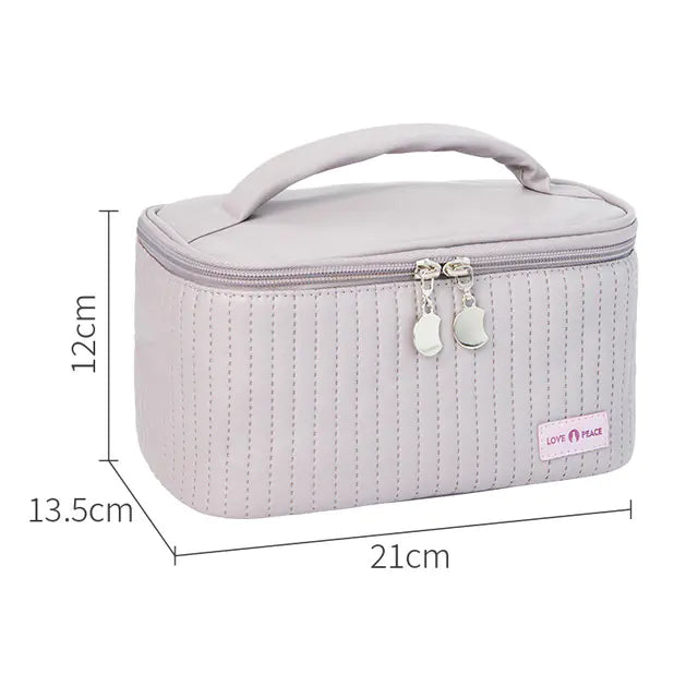 Korean Style Women's Large PU Leather Makeup Bag Mimarta