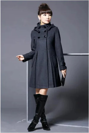 Overcoat hooded double breasted windbreaker Rieworkes