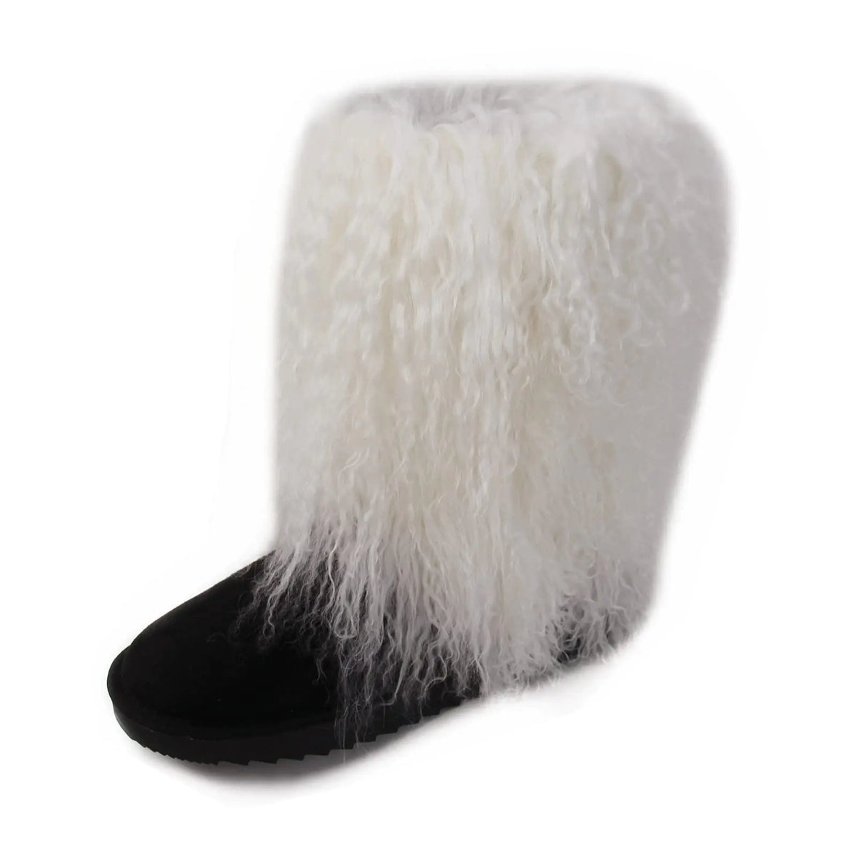 QMFUR Women Fur Boots Furry Winter Boots Ladies Snow Boots (White numeric_9) Mimarta