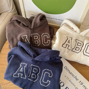 Kids' Autumn Winter Fleece Letter Sweatshirt Set Mimarta