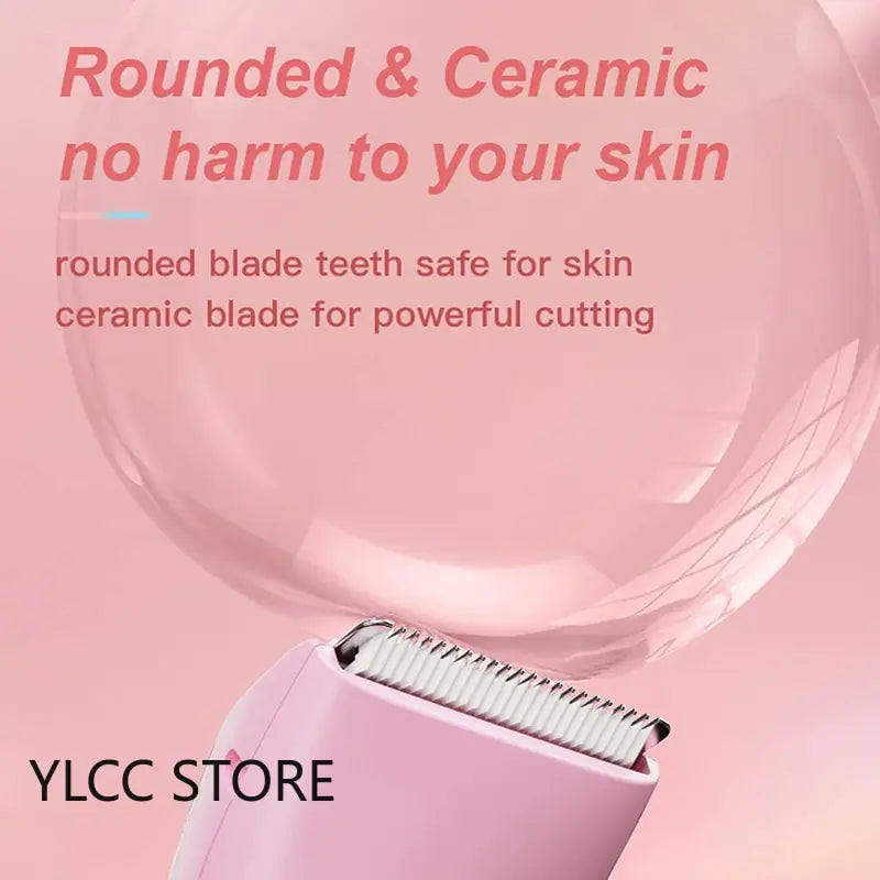 Waterproof Electric Bikini Trimmer for Women - Cordless Body Hair Shaver and Painless Epilator for Legs Rieworkes