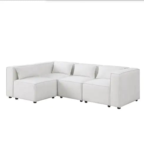 Modular Sofa BEIGE Chenille Fabric, Simple And Grand, The Seat And Back Is Very Soft. This Is Also A KNOCK DOWN Sofa Rieworkes