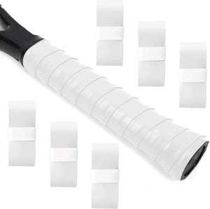 L LK SPORTS Tennis Racket Grip Tape 6 Pack Precut Anti Slip Tennis Grip Tape Absorbent Dry Feel Tennis Grips Overgrip for Tennis Pickleball White Mimarta