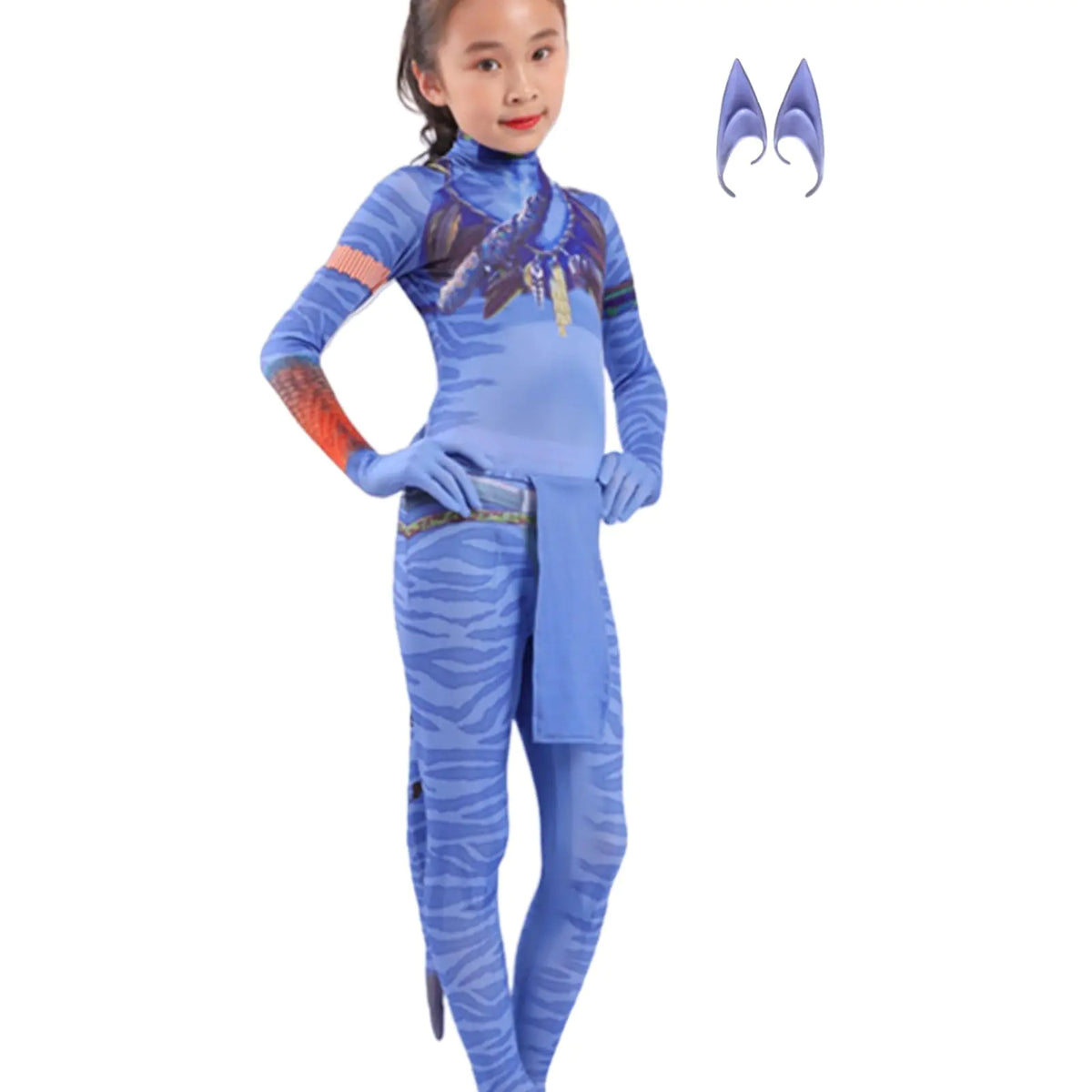 LG LOUIS GARDEN Avatar Costume for Kids Anime Costume Halloween Cosplay Jumpsuit Tights Bodysuit Stage Costumes for Children Girls Boys Mimarta
