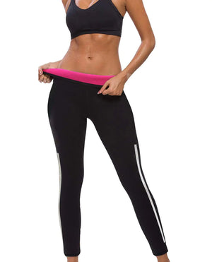 NonEcho Women Neoprene Sauna Sweat Pants High Waist Workout Leggings Tummy Control Fitness Tights with Side Pocket Black Mimarta