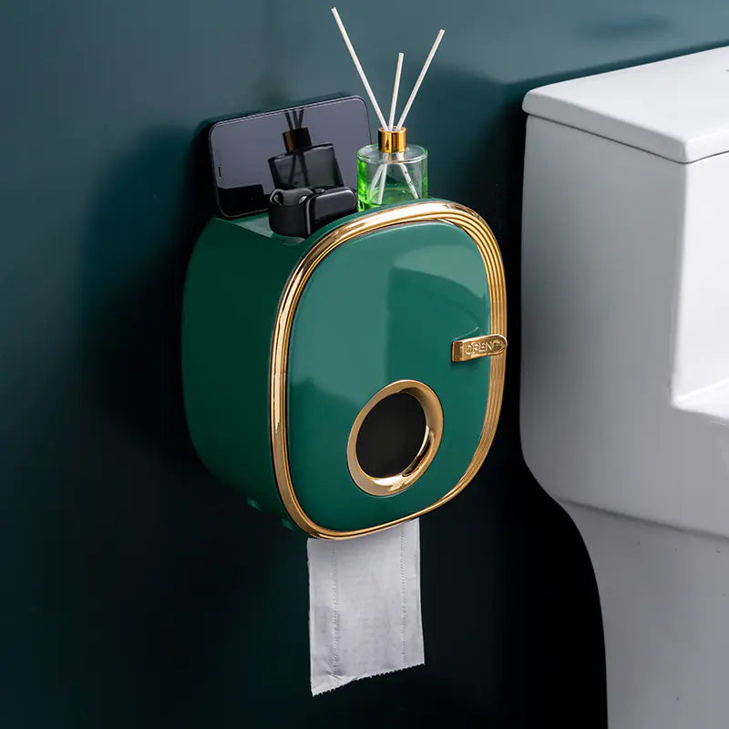 Wall-Mounted Tissue Box for Bathroom Storage Shelf Mimarta