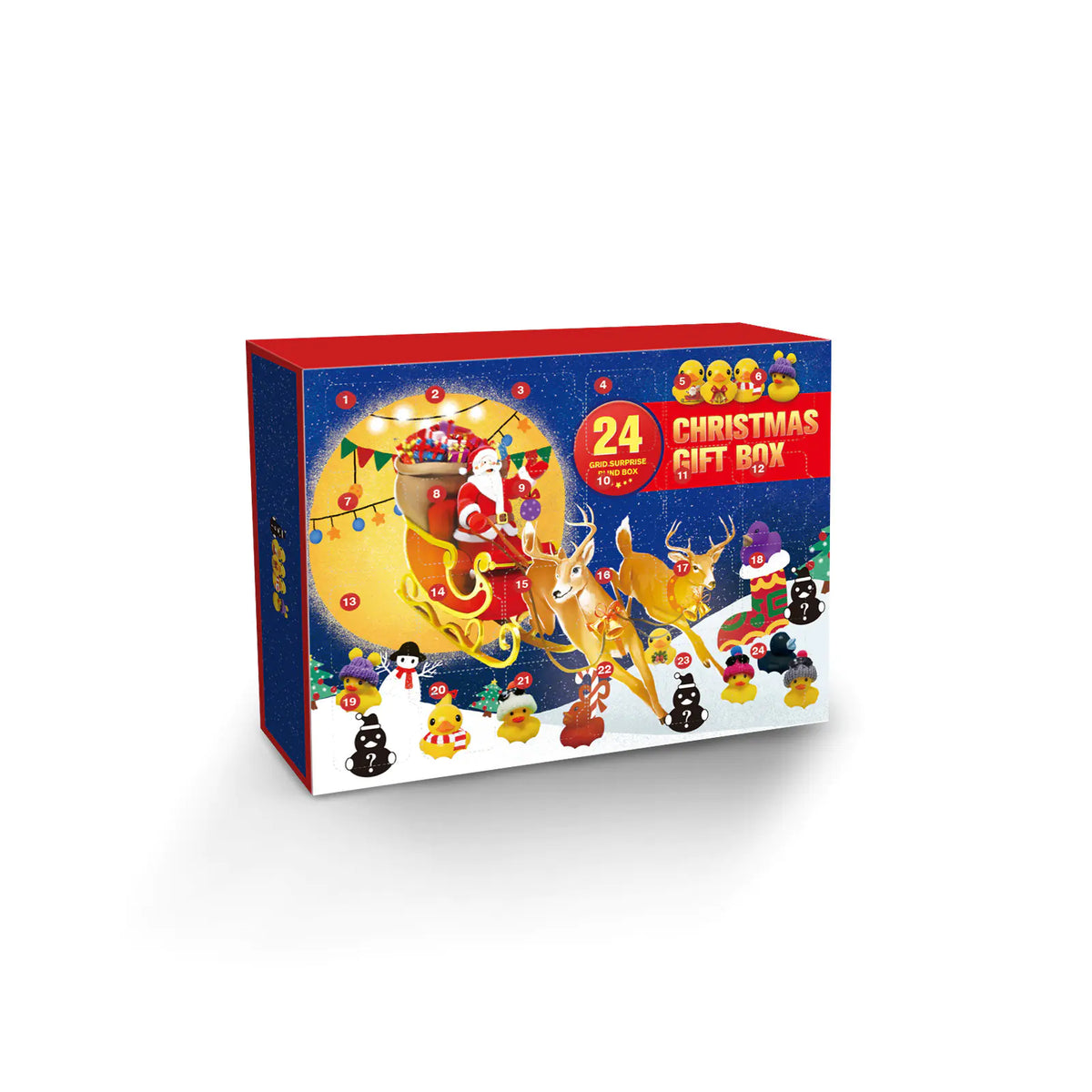 2023 Advent Calendar Rubber Duck Toy Blind Box (24 Slots) Mimarta