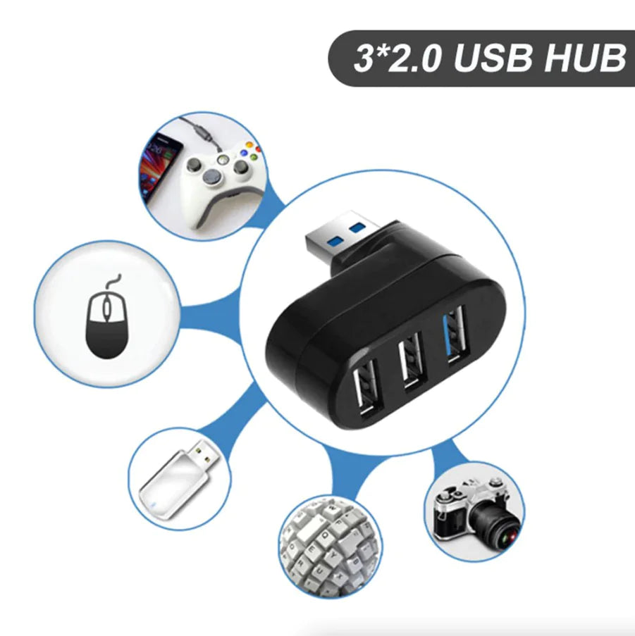 High Speed 3 Port USB 3.0 Multi HUB Splitter Expansion Desktop PC Laptop Adapter Rieworkes
