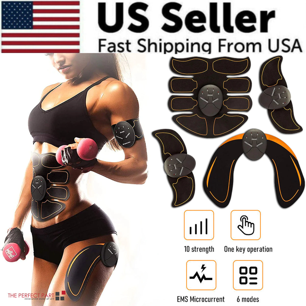 EMS Abdominal Muscle Toning Trainer ABS Stimulator Toner Fitness Binder Gym Belt Rieworkes