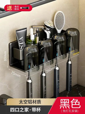 Wall-Mounted Toothbrush and Cup Holder for Bathroom Mimarta