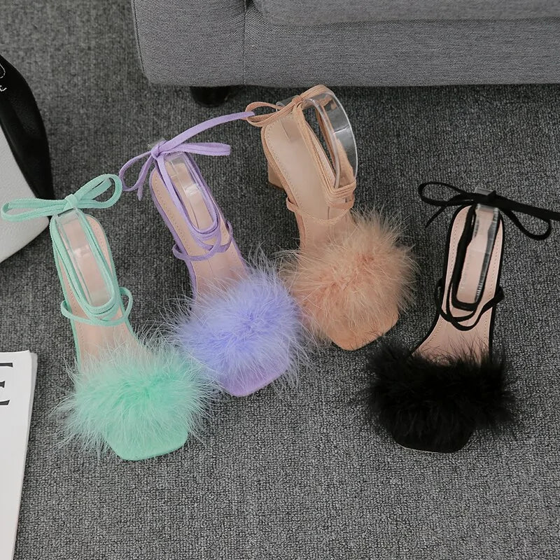 Feather Women High Heels Rieworkes