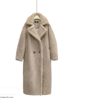 Long Winter Cashmere Lamb Winter Coat Mimarta