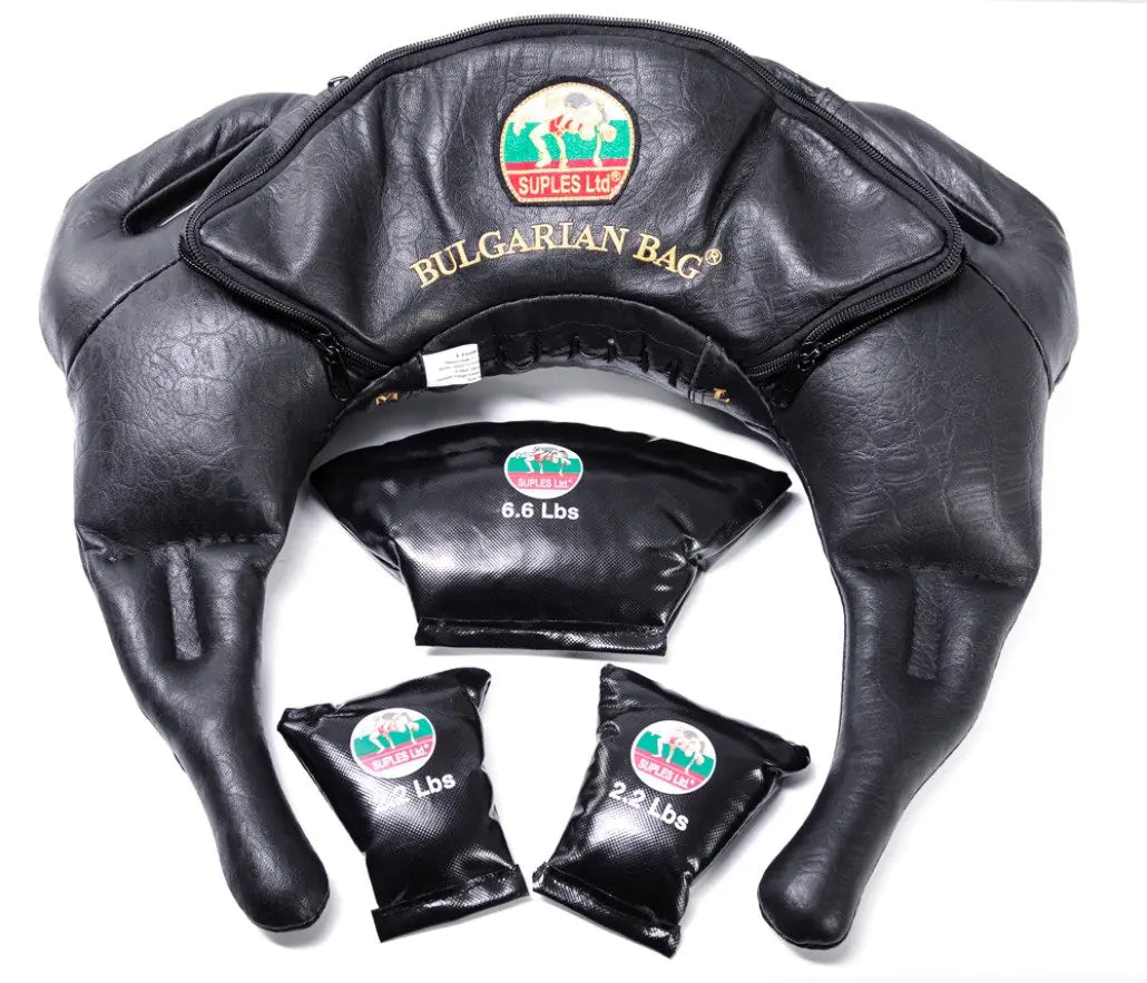 Suples Bulgarian Bag - Strong Model (M-L 26-37 lbs gen leather) The Original Bulgarian Bag Creator (Fitness Crossfit Wrestling Judo Grappling Functional Training MMA Sandbag Cardio Strength) Mimarta