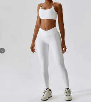 Back Striped Design Sports Yoga Suit Rieworkes