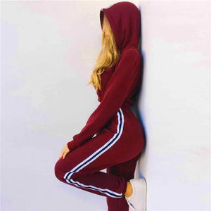 Summer Women's Hooded Sweatshirt Sports Set Mimarta