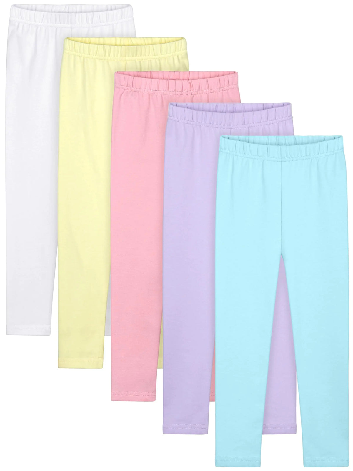 Resinta 5 Packs Toddler and Baby Girls Leggings Pants Full Length Cotton Basic Leggings Stretchy Soft Leggings Tights Pants Mimarta