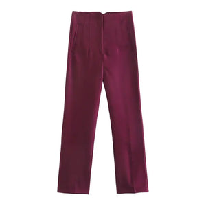 Chic Office Lady Straight Pants Rieworkes