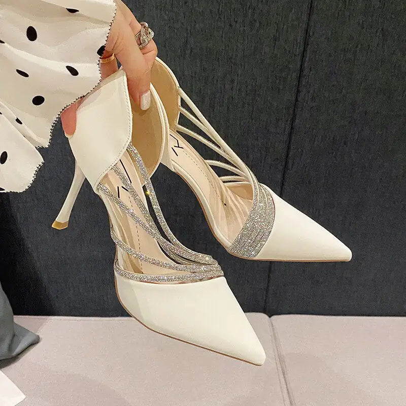 High Heels Black Suede Gold Leather Rieworkes