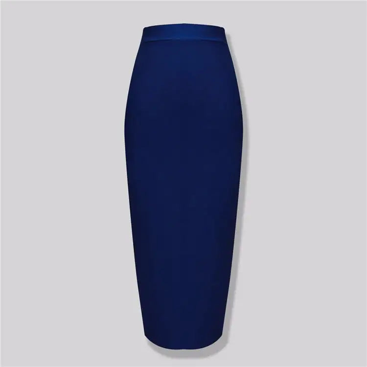 Elegant High Waist Mid-Length Bandage Skirt Mimarta