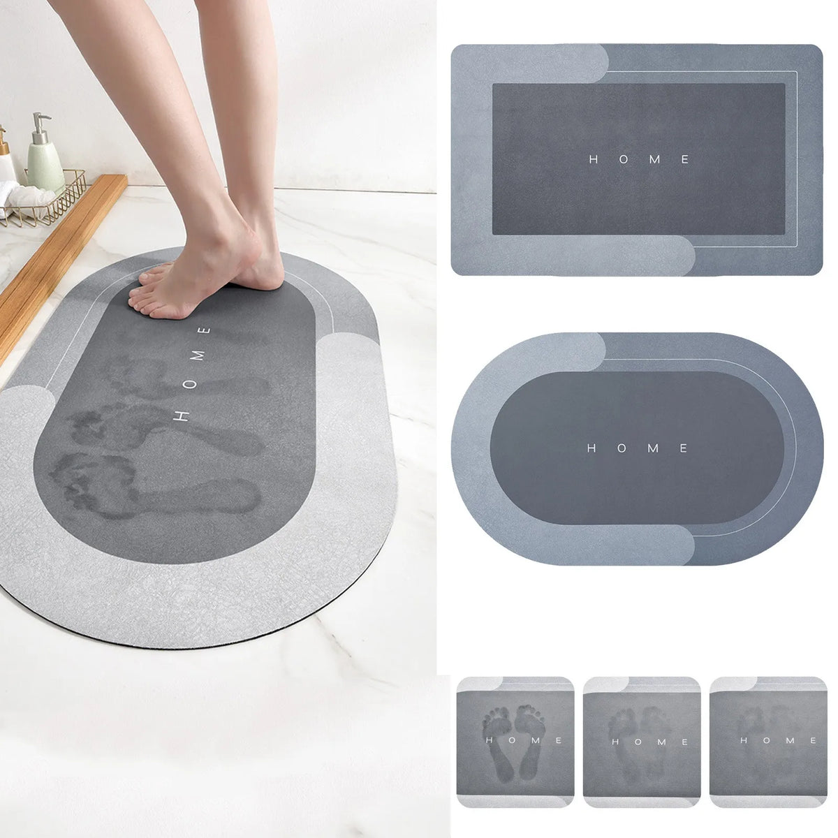 Bathroom Absorbent Quick Drying Carpet Floor Mat Rieworkes