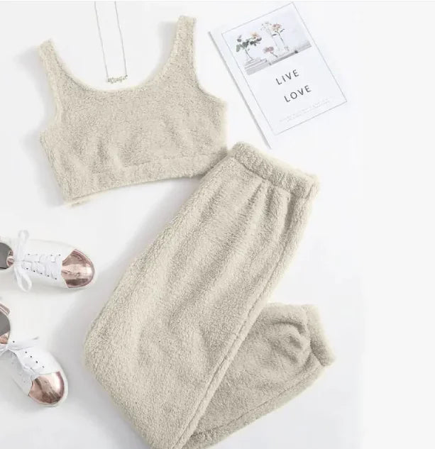 Women's Winter Plush Pajama Set Mimarta