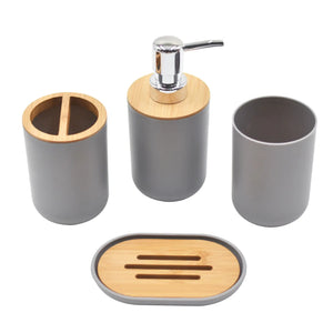 Light Luxury Bamboo Wood Bathroom Set Rieworkes