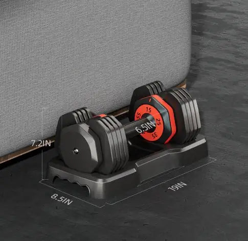 Adjustable Dumbbell Set, 10 In 1 Free Dumbbell For Men And Women, Black Dumbbell For Home Gym, Full Body Workout Fitness, Fast Adjust By Turning Handle 10 Gears55 LB Rieworkes